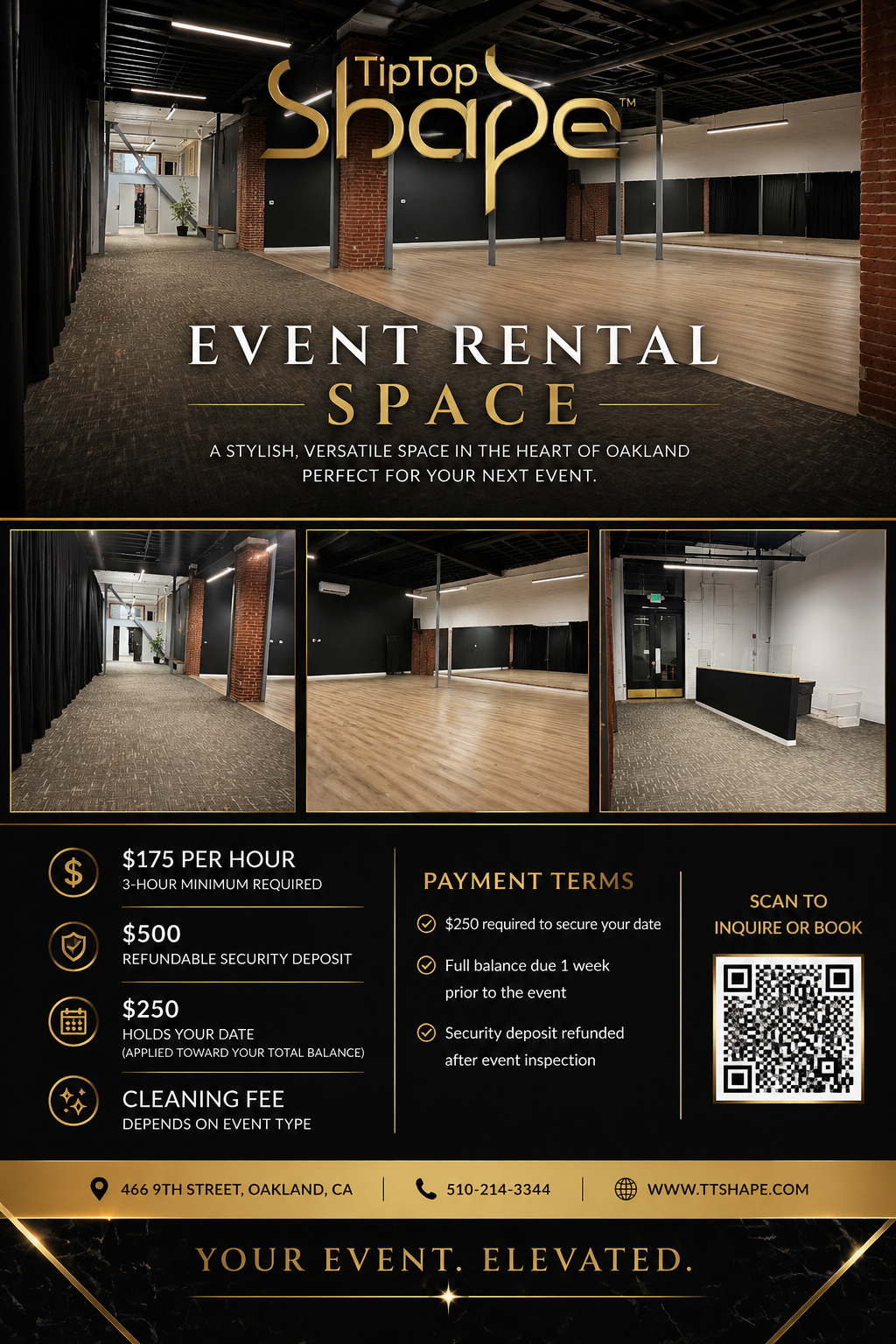 Tip Top Shape Event Security Deposit