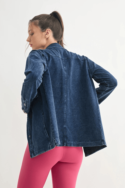 Cotton Blend Mineral Wash Shacket